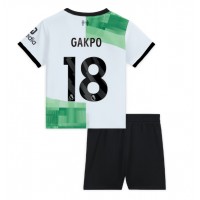 Liverpool Cody Gakpo #18 Auswärts Trikotsatz Kinder 2023-24 Kurzarm (+ Kurze Hosen)